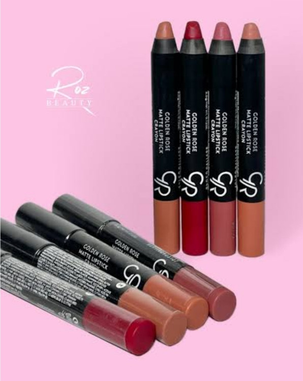 رژلب مدادی گلدن رز با جلوه مات و مخملی