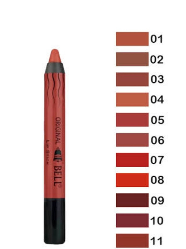 رژلب مدادی بل دارای بافت سبک نرم و مخملی