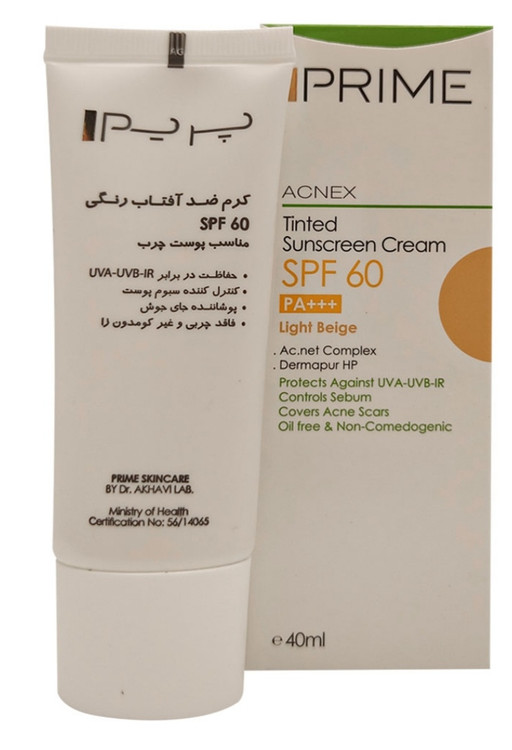 ضدآفتاب رنگی پرایم بدون پارابن