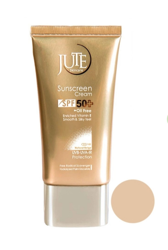 کرم ضدآفتاب ژوت SPF50مناسب پوست چرب رنگ بژ روشن