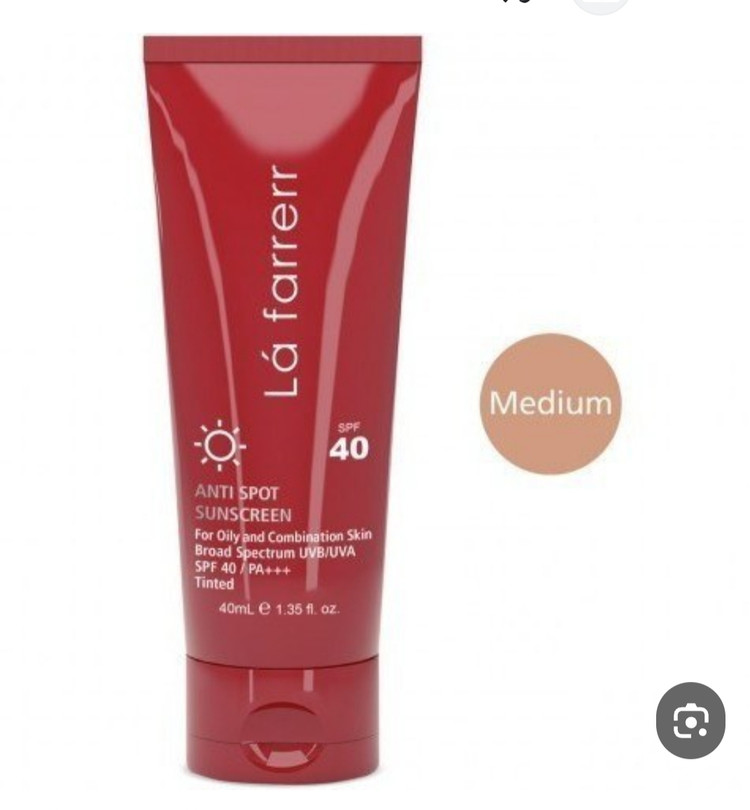 کرم ضدآفتاب و ضدلک رنگی لافارر SPF40مناسب پوستهای خشک و معمولی رنگ Medium