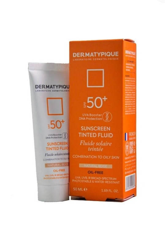ضدآفتاب رنگی پوست چرب SPF۵۰بژطبیعی درماتیپیک ،ضد برق و چربی