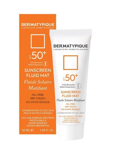 فلوئید ضدآفتاب بی رنگ پوست چرب SPF50 درماتیپیک