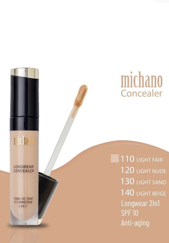 کانسیلر مایع میچانو در رنگبندی کاربردی ،فول کاور