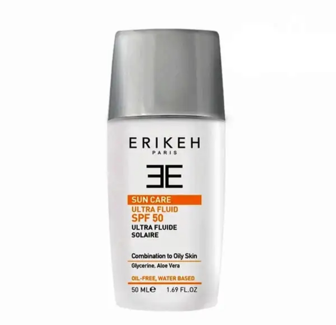 فلوئید ضدآفتاب بی رنگ و فاقد چربی SPF۵۰ اریکه
