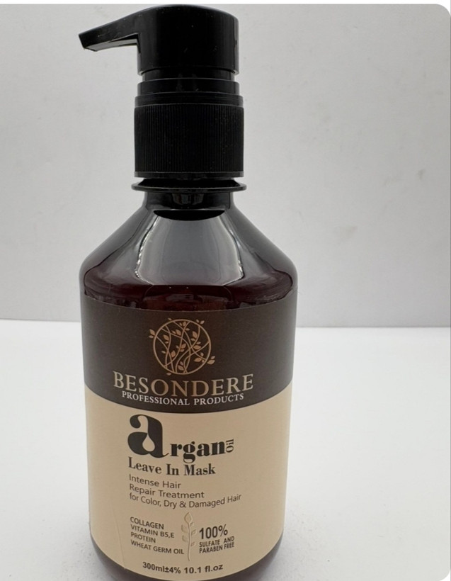 ماسک مو تخصصی بیساندره حاوی آرگان و کلاژن حجم ۳۰۰میل، بدون نیاز به آبکشی