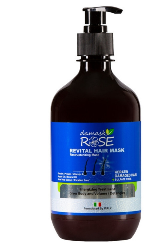 ماسک مو داخل حمام داماسک رز حجم ۵۰۰میل