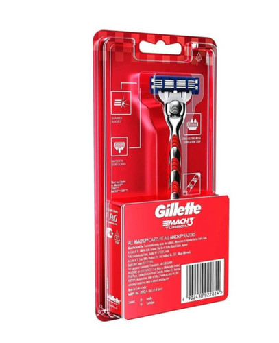 دسته تیغ اصلاح مردانه ژیلت مچتری توربو۳لبه به همراه ۲یدک