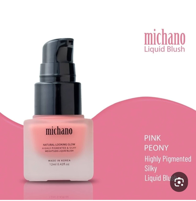 رژگونه مایع میچانو رنگ PINK PEONY حجم ۱۲میل