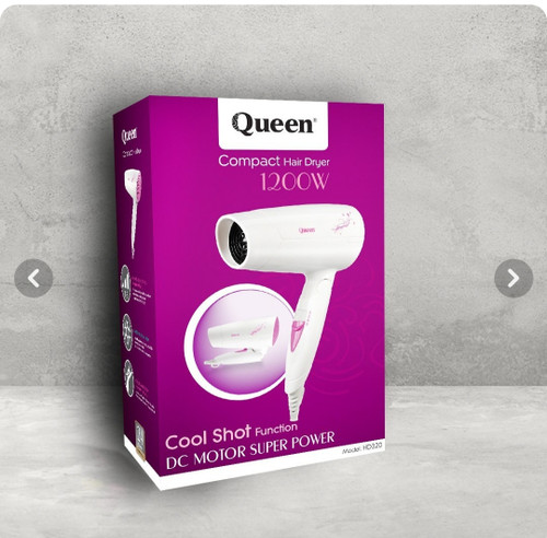 سشوار مسافرتی کویین مدل HD320 با وات 1200