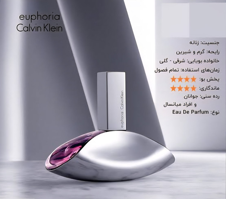 ادکلان ادوپرفیوم زنانه کلوین کلاین ایفوریا اورجینال ۱۰۰میل