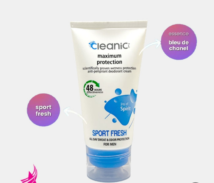 کرم ضد تعریق مردانه تیوپی کلینیک