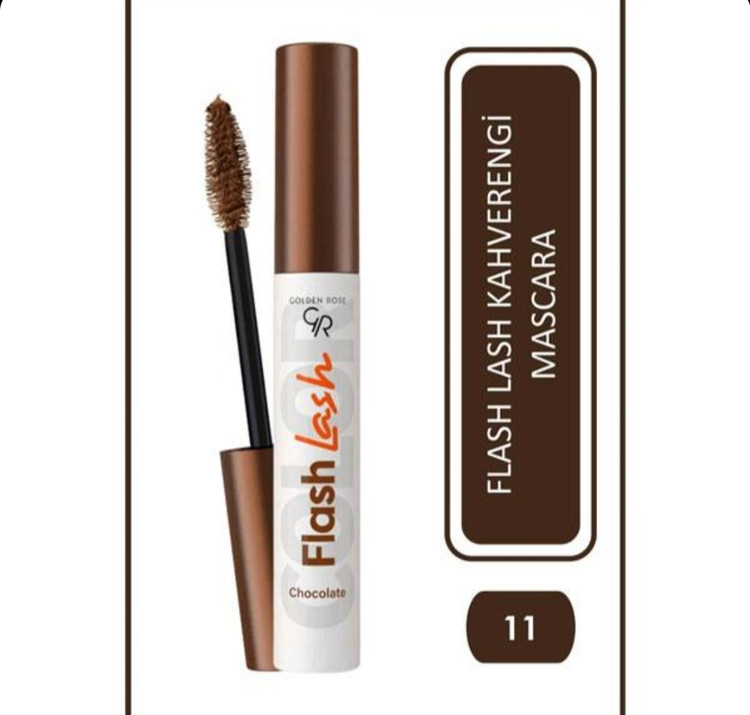 ریمل گلدن رنگ قهوهای مدل فلش لش