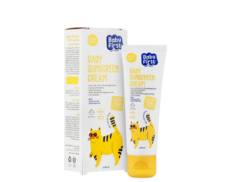کرم ضدآفتاب کودکان بیبی فرست SPF30،حجم ۵۰میل