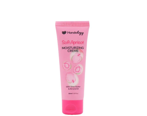 کرم آبرسان دست و صورت هندولوژی مدل سافت اپریکات با رایحه زردآلو حجم 50ml