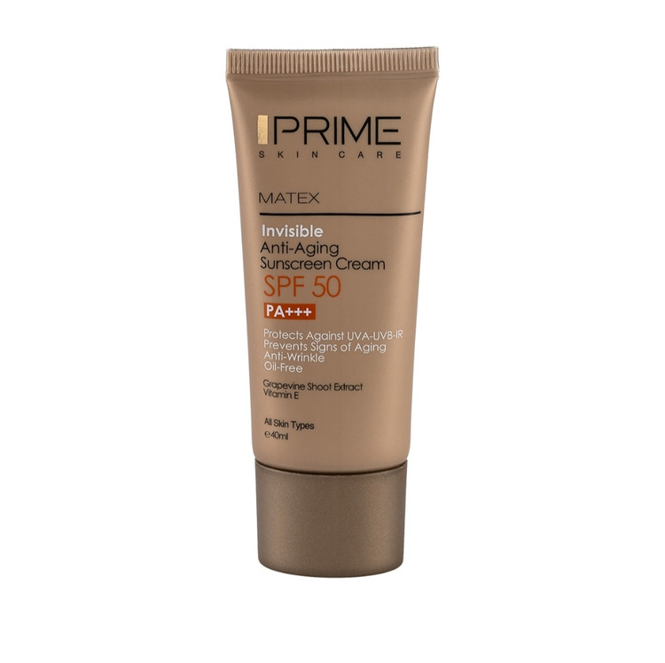 کرم ضدآفتاب جوان کننده پرایم ،SPF50,فاقد چربی ,فاقد رنگ