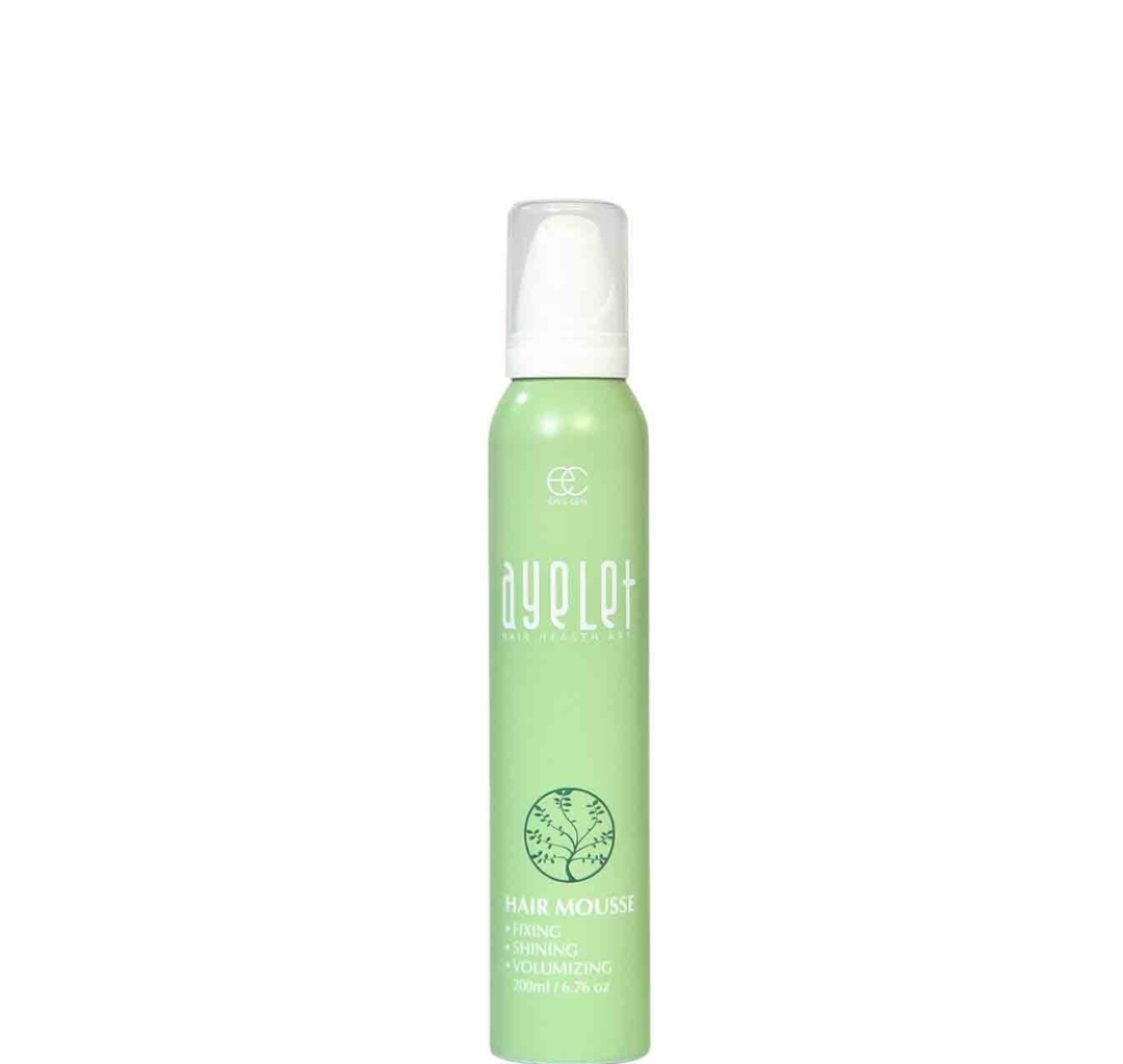 اسپری موس آیلت  سبز حالت دهنده درخشان کننده و حجم دهنده ،حجم 200ml